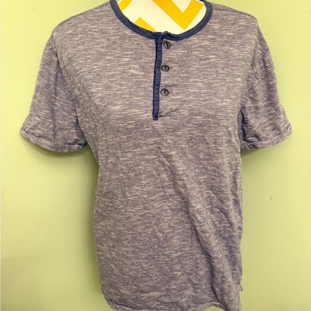 Converse One Star Men’s Navy and Light Blue Heather Henley